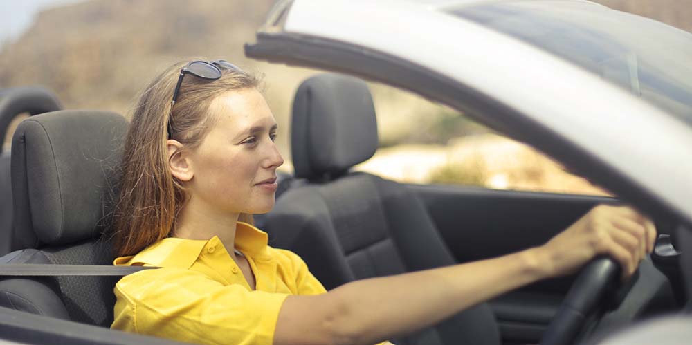 Driving a hire car along the Maltese coast
